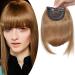 SEGO Pony Hairpiece Extensions Fringe Clip in Bangs One Piece In Front Hair Hair Extension Coffee Brown-1