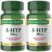 Nature's Bounty 5-HTP Pills and Dietary Supplement Supports a Calm and Relaxed Mood 100mg 60 Capsules (Pack of 2)