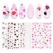 Beetles Spring Summer Nail Stickers  6 Sheets Nail Art Decals 3D Self-Adhesive Nail Stickers Love Heart Kiss Red Lips Nail Design Manicure Tips Decoration for Women Girls Gift