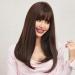 HAIRCUBE Dark Brown Synthetic Women's Wig - Long Straight Layered & Heat Resistant - International Shipping Available - Buy Online on GoSupps.com