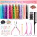 20 Colors Hair Tinsel Kit | 48 Fairy Hair Extensions Set with Tools & Rhinestone | Heat Resistant Hair Accessories for Women & Girls - 4000 Strands - Buy Online on GoSupps.com