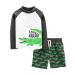 Simple Joys by Carter's Baby Boys' Swimsuit Trunk and Rashguard Set Rash Guard 3-6 Months Black Crocodile Print