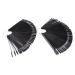 2 Sets 100 Tips Fan Shape Plastic Nail Art Tips Display Polish Board Display Practice Sticks with Metal Split Ring Holder (Black)