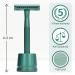 Eco-Friendly Bambaw Sea Green Double Edge Safety Razor for Men with Stand | Reusable Metal DE Razor - Buy Online on GoSupps.com
