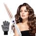 CkeyiN Hair Curling Wand 25-32MM Tapered Curling Iron Professional Ceramic Hair Curler Wand for Long&Short Hair Curling Tongs with Glove 80 230 Adjustable Automatic Shut-Down LCD Screen 24-31mmWhite