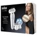 Brown Silk- pil 9 Flex Epilierer Women / Hair Remunner including shaving attachment and deep peeling brush with flexible head for easier hair removal 9010 white / gold flex 90101