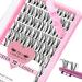 Lash Clusters 72 Pcs Individual Cluster Lashes DIY Lash Extension 10-16mm Eyelash Clusters Volume Wispy Lashes Super Thin Band Reusable Soft & Comfortable(Sassy C-8-16mix) 8-16 mix-C Curl Sassy