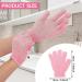Sibba Exfoliating Peeling Gloves | Reusable Massage Scrubbing Gloves for Body & Shower | Pink Rose - Buy Online on GoSupps.com