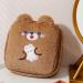 Period Bag - Menstrual Cup Holder & Nursing Pad Storage Pouch - Cute Cartoon Design - Travel Friendly - Brown - Buy Online on GoSupps.com