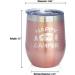 Bevvee Happy Camper Wine Tumbler - Rose Gold Stainless Steel Insulated Cup - Buy Online on GoSupps.com