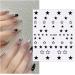 CHANGAR 6 Sheets Starlight Nail Stickers Black White Star Bow Heart Nail Decals Bowknot Nail Design Starlight Nail Supplies for Women Manicure Nail Decoration Accessories - Buy Online on GoSupps.com