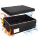 BALAPERI Fireproof Photo Storage Box with Lid (Box Only)- Holds up to 20 4" x 6" Photo Cases Collapsible Scrapbook Storage Box Portable Photo and Craft Keeper Storage Box with Handle 15.7" x 11.8" x 5.1" Box Only