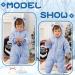Milkiwai Baby Snowsuit Romper - Cute Bear Winter Hooded Jumpsuit | Blue Infant Snow Wear Outfit - Buy Online on GoSupps.com