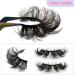 Buy 20mm Mink Flu-ffy Lashes | 5 Pairs of 3D Volume Curly Dramatic False Eyelashes - Thick & Full - Buy Online on GoSupps.com
