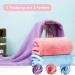 Super Absorbent Hair Turban Towel Set - 3-Piece Fast Drying Microfiber Caps for Women & Girls | Ideal for Long Curly Wet Hair (Pink Purple Blue) - Buy Online on GoSupps.com