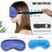 Cavoilu Cooling Silk Sleep Mask with Gel Eye Mask - Hot & Cold Eye Masks for Dark Circles, Puffiness - Blindfold Eye Cover for Home, Office, Travel - Blue - Buy Online on GoSupps.com
