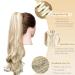 Shop Gairyan 50cm Ponytail Hair Extensions - Long Curly Claw Clip Wavy Synthetic Hair in Sandy Blonde & Bleached Blonde - Buy Online on GoSupps.com
