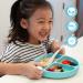 4 Pack Silicone Suction Plates Silicone Baby Essentials Feeding Set Divided Plates BPA Free Microwave Dishwasher Safe o1baby - Buy Online on GoSupps.com