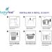 Babyfeel Refills for Dekor Plus Diaper Pails | 4 Pack | 30% Thicker | Odor Elimination | Fresh Powder Scent | Holds up to 2320 Diapers - Buy Online on GoSupps.com