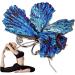 Natural Stone Crystal Ornament - Natural Butterfly Pendant with Crystal | Natural Crystal Stone Charm Smooth Polished Gemstone Charm for Parties Silver - Buy Online on GoSupps.com