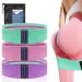 Elastic Resistance Bands for Working Out Exercise Bands with Non-Slip Design for Booty & Legs Workout Bands for Women/Men Thigh Squat Yoga at Home Fitness or Gym - 3 Levels