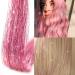 Gold Hair Tinsel Extensions 250 Strands Holographic Glitter Sparkle for Women - Magic Pink - Buy Online on GoSupps.com