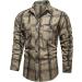 Men's Long Sleeve Outdoor Cotton Washed Military Style Shirt - Khaki XX-Large - Buy Online on GoSupps.com