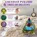 Orgone Pyramid with Moonstone & Amethyst Crystals | Chakra Healing Stone for Success, Anti-Stress & Wealth | Home Office Decor - Buy Online on GoSupps.com