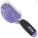 NuWay 4HAIR® DoubleC® U.S. Patented Double Curved Detangling Brush is Hair Dryer Safe (Violet)
