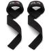 Athletics aesthetics train aids for strength training and bodybuilding (padded) - professional lifting straps 60 cm length for fitness Weightlifting cross lifting - train aid in couple for women and men black