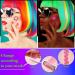 Glow in The Dark Hair Extensions and Tattoos Set for Women, Kids, and Girls - Halloween Hair Accessories and Temporary Face Tattoos - 10 Pcs Clips, 4 Sheets Colored and Neon Designs - Buy Online on GoSupps.com