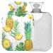 Naanle pineapple palm leaf heat bottle with reference transparent hot water bottle 1l warm head for bed handfoot heat pain relief heat and cold therapy