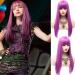 BESTUNG Light Purple Straight Cosplay Wigs With Fringe for Women 22 Inches Long Synthetic Full Hair Wig with Bangs for Costume or Daily Life 24" Purple