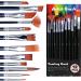 Acrylic Paint Set - 24 Colors (2 oz/Bottle) with 12 Art Brushes | Art Supplies for Painting on Canvas, Wood, Ceramic & Fabric | Rich Pigments for Beginners, Students & Artists - Buy Online on GoSupps.com