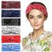 ZUOQIANG 6 Pieces Boho Headband Soft Elastic Hair Bands Women's Hair Bands Wide Elastic Hairband Turban Fashion Hair Accessories Yoga Sports Hairband Bandana Hair Accessories