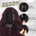 Buy BARSDAR Burgundy Hair Extensions | 30cm Curly Wavy Synthetic Hair Parts for Women - Multi-Layered Dark Burgundy Clip-In - Buy Online on GoSupps.com