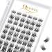 Cluster Lashes QueWel 72 pieces DIY cluster eyelash extension soft individual eyelashes D Curl lye lifting cluster Mix8 16 mm length light for personal make-up use at home (qu06-d-mix8-16) 1 piece (1 Pack) Qu06-D-Mix 8-16mm