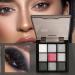 Silver Grey Eyeshadow Palette - Dark Shimmer Hue Rich Pigment Powder Silky Blend Formula Sparkling Metallic Glow | 9 Colors Eye Makeup Long Lasting - Buy Online on GoSupps.com