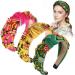 3 Pieces Crystal Wide Headbands Rhinestone Headbands Jewelry Knot Headband for Women Jewelry Beaded Vintage Hairband Flower Turban Headbands Hair Accessories for Women Girls  Green  Rose Red  Yellow