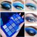 Blue Glitter Eyeshadow Palette for Women Waterproof and Sweatproof Long Lasting Hypoallergenic 9 Colors - Buy Online on GoSupps.com