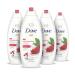 Dove Body Wash for Softer Smoother Skin After Just One Use Rejuvenating Pomegranate and Hibiscus Tea Effectively Washes Away Bacteria While Nourishing Your Skin 22 Fl Ounce (Pack of 4) 4/22 Ounce
