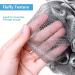 VANZAVANZU Bath Loofah Large 80g Shower Sponge Body Scrubber Mesh Pouf Set of 4 - Gray - Buy Online on GoSupps.com