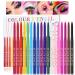 18 Colorful Eyeliner Pen Set  Eye Shadow Pencil  Pearl Eyeliner Kit Metallic Eyeliner Pencil Glitter Colored Eyeliner for Women Eye&Lip Liner Professional Waterproof Retractable Eye Makeup Colorful Eyeliner Eye Color SET...