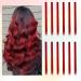 12 pieces of colored hair extensions barsdar highlights 21 inch smooth long hair parts hair strands for clipping colored clip in hair extensions extensions colorful for children women red