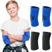 Sibba 2 Pairs Elbow Brace for kids Knit Compression Elbow Sleeve Compression Brace Gym Arm Sleeve Elbow Support Breathable Elbow Wraps for Volleyball Basketball Tennis Weight Lifting Sports Black&Blue M