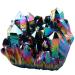 Nupuyai Titanium Coated Bergkristall Druse Rohstein irregular crystal cluster quartz geode gemstone for reiki feng shui decoration multicolored