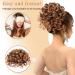 RUWISS Messy Bun Short Curly Drawstring Ponytail Extension - Light Golden Blonde - Buy Online on GoSupps.com