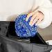 GIAPB Period Bag - Blue Art Flower Pattern Period Pouch & Makeup Travel Bag - Buy Online on GoSupps.com