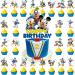 Donald Duck Birthday Party Decorations Donald Duck Cake Topper and Cupcake Toppers Sets for Donald Duck Birthday Party Supplies for Kids Birthday Party Cake Decoration
