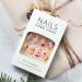 24Pcs Colorful Flower Square Press on Nails - Cute Floral Designs, Reusable Artificial Nails - Style 10 - Buy Online on GoSupps.com